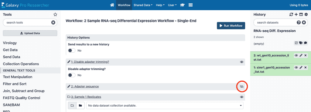 run workflow rnaseq